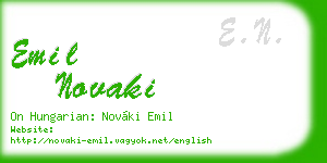 emil novaki business card