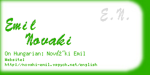 emil novaki business card
